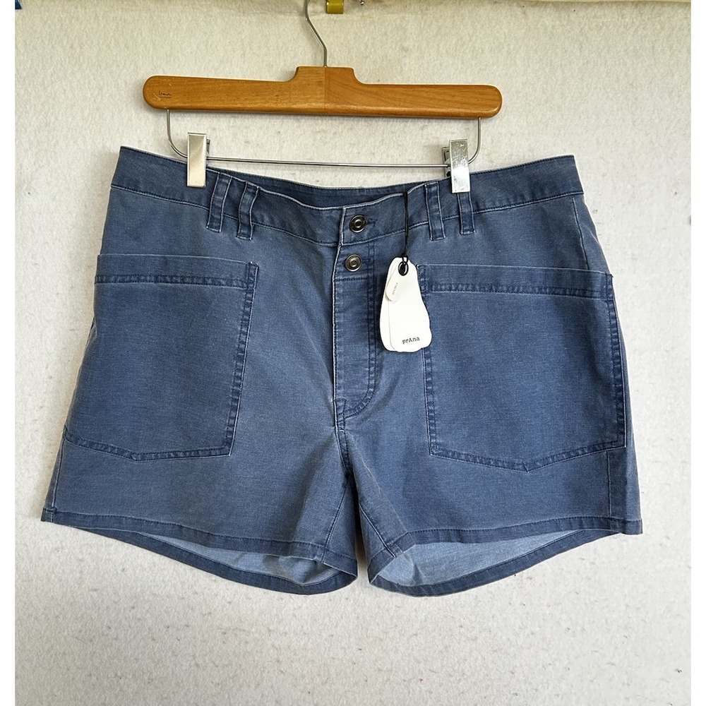 Prana Women's 14 Suton Shorts Organic Cotton Stretch 4" Inseam Utility NWT